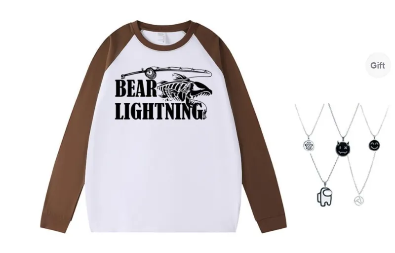 LIGHTNING BEAR T Shirts Unisex-2