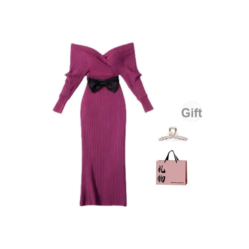 BAIDAIFEI Длинное платье с длинными рукавами для женщин