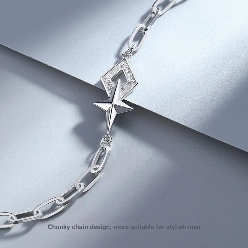 JESCAKOO S925 Silver Bracelets Men's-3