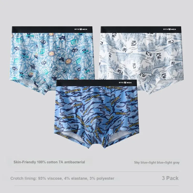 H YXIANG Underpants Men's Combo Set-9