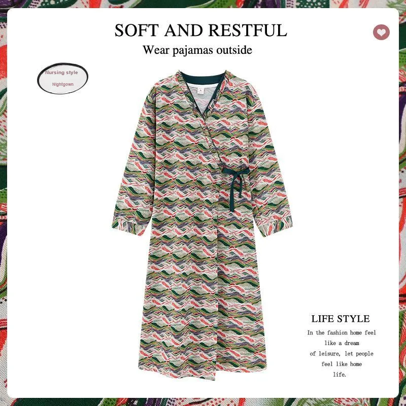 FENTENGCARE Pajama Robe Women's Image Color-1
