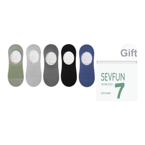 7 SEVFUN No Show Носки Мужские Сумка для покупок 5 пар