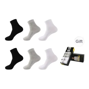 ROBINHOOD Mid-Calf Socks Men's Gift Box Of 6 Doubles Mixed Color
