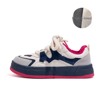 HUANQIU Thermal Abrasion Resistant Lightweight Low Top Skateboard Shoes Women's Blue
