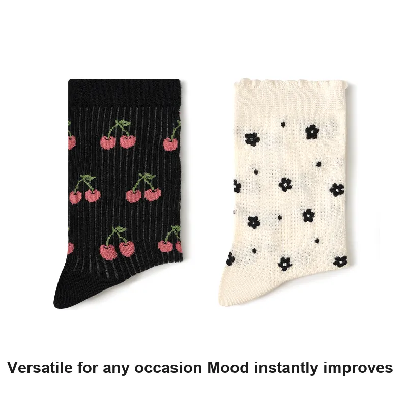 Primeet Mid Calf Socks Spring And Summer Women's Single Pack-15