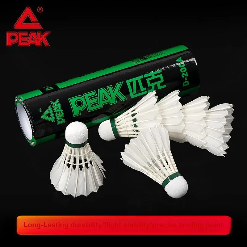 PEAK D200a Goose Feather Shuttlecock 6 Pack Goose Feather Shuttlecocks-2