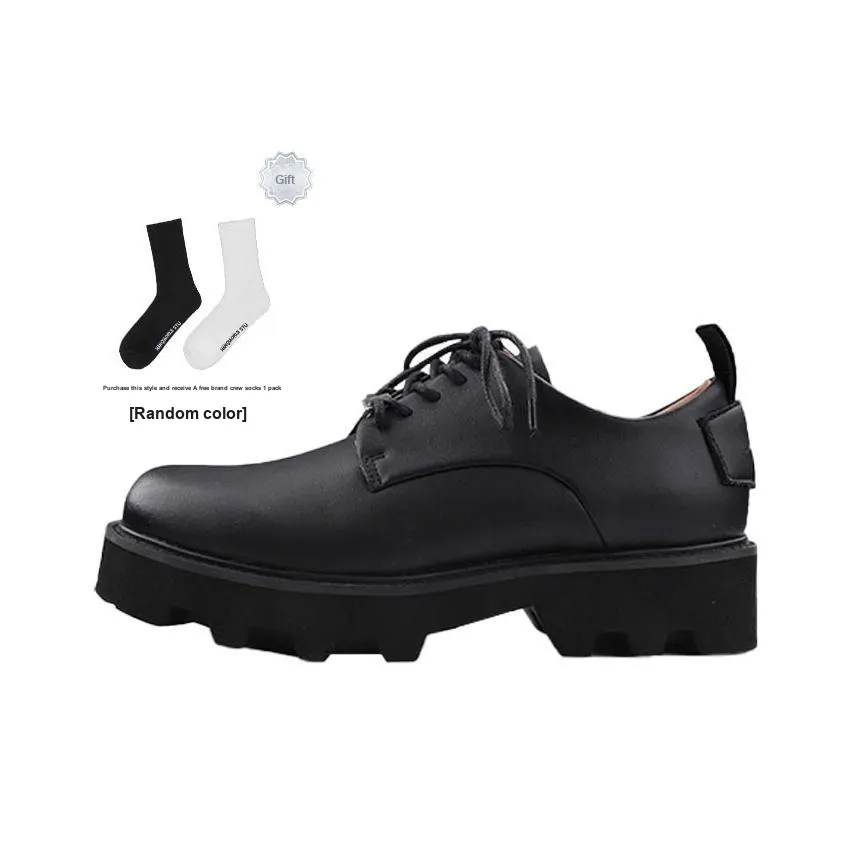 HANQIAORIJI Black Blood Series Dress Shoes Unisex Black