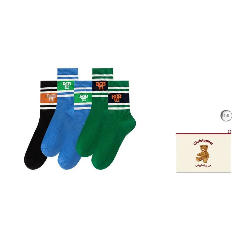 Caramella Mid-Calf Socks Men's Shopping Bag Combo Set-8