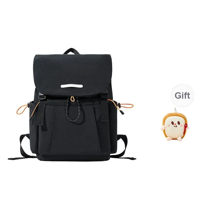 BOSTANTEN Fabric Backpack Unisex Black/Green-0
