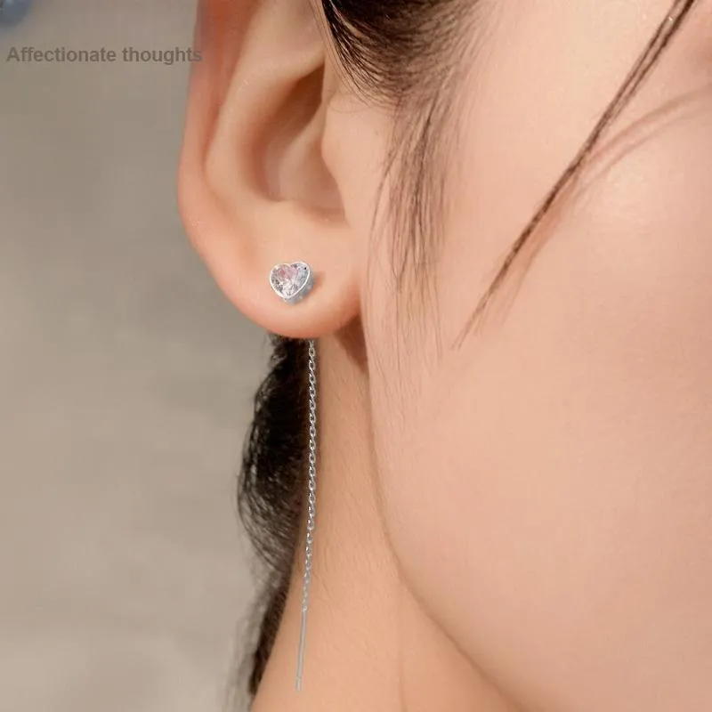 Sentimentality 925 Sterling Silver Drop Earrings Women's-3