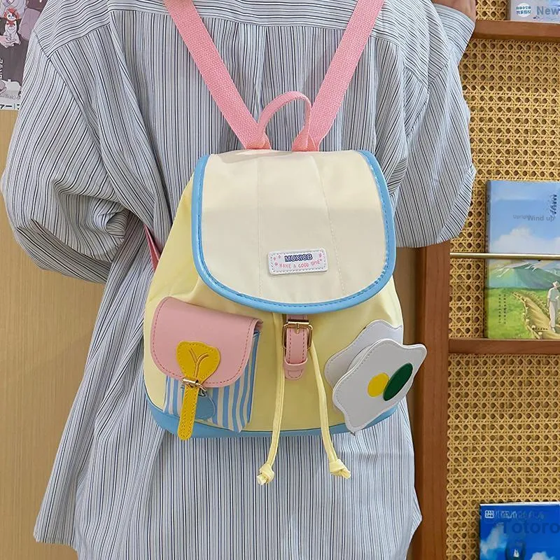 SURELAPTOP Polyester Backpack Regular Women's Yellow-3