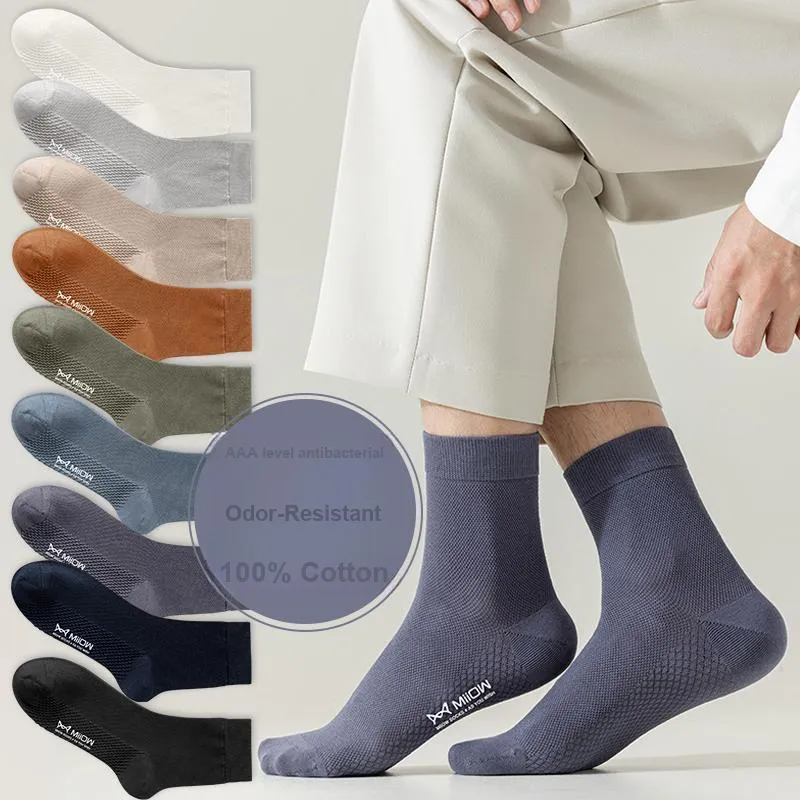 MIIOW Mid Calf Socks Men's 5 Pack-10