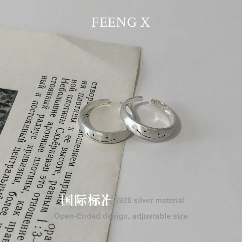 FEENG X 925 Sterling Silver Rings Unisex-2