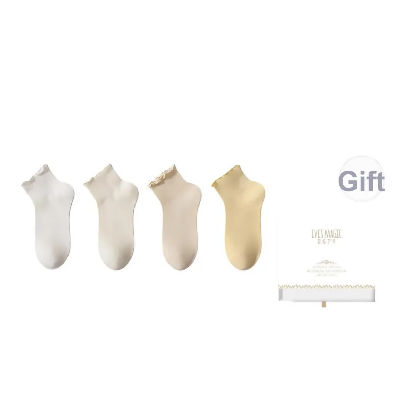 XIA.WA.ZHI.XIU Ankle Socks Women's Box 4 Pack-18