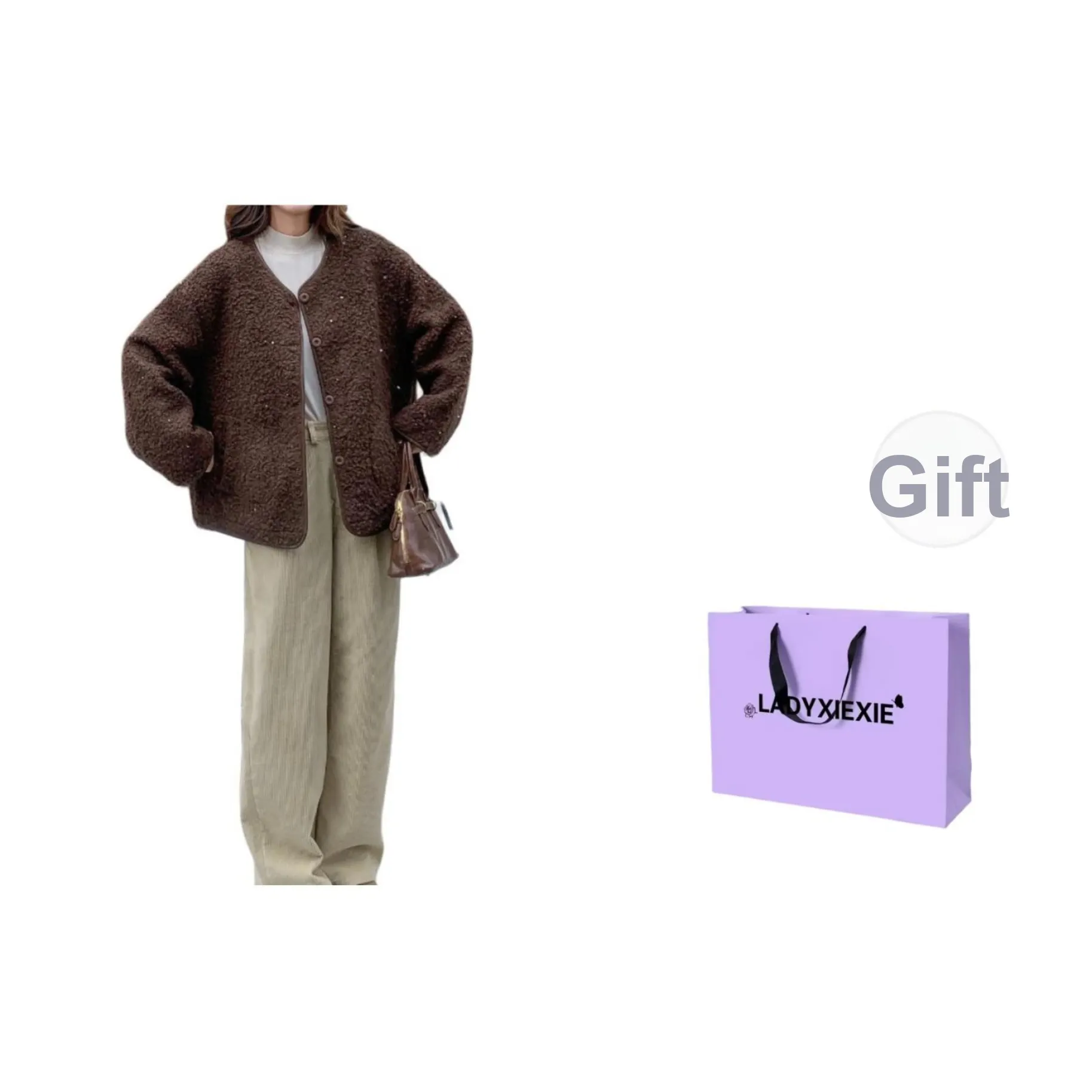 LADYXIEXIE Бархат Feel Пальто Женское