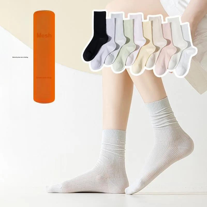 XIA.WA.ZHI.XIU Mid Calf Socks Women's Box 4 Pack-39