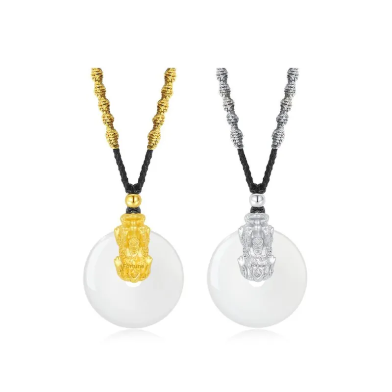 PUTUOSHANWENCHUANG Chalcedony Necklaces Unisex-2