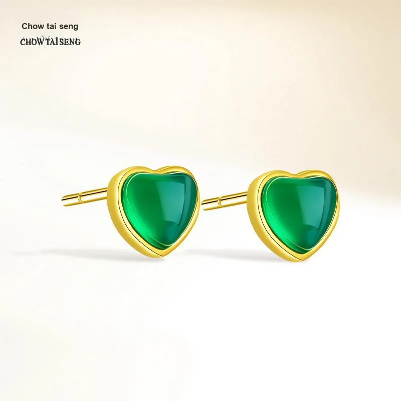 CHOW TAI SENG Chalcedony Stud Earrings Women's-3