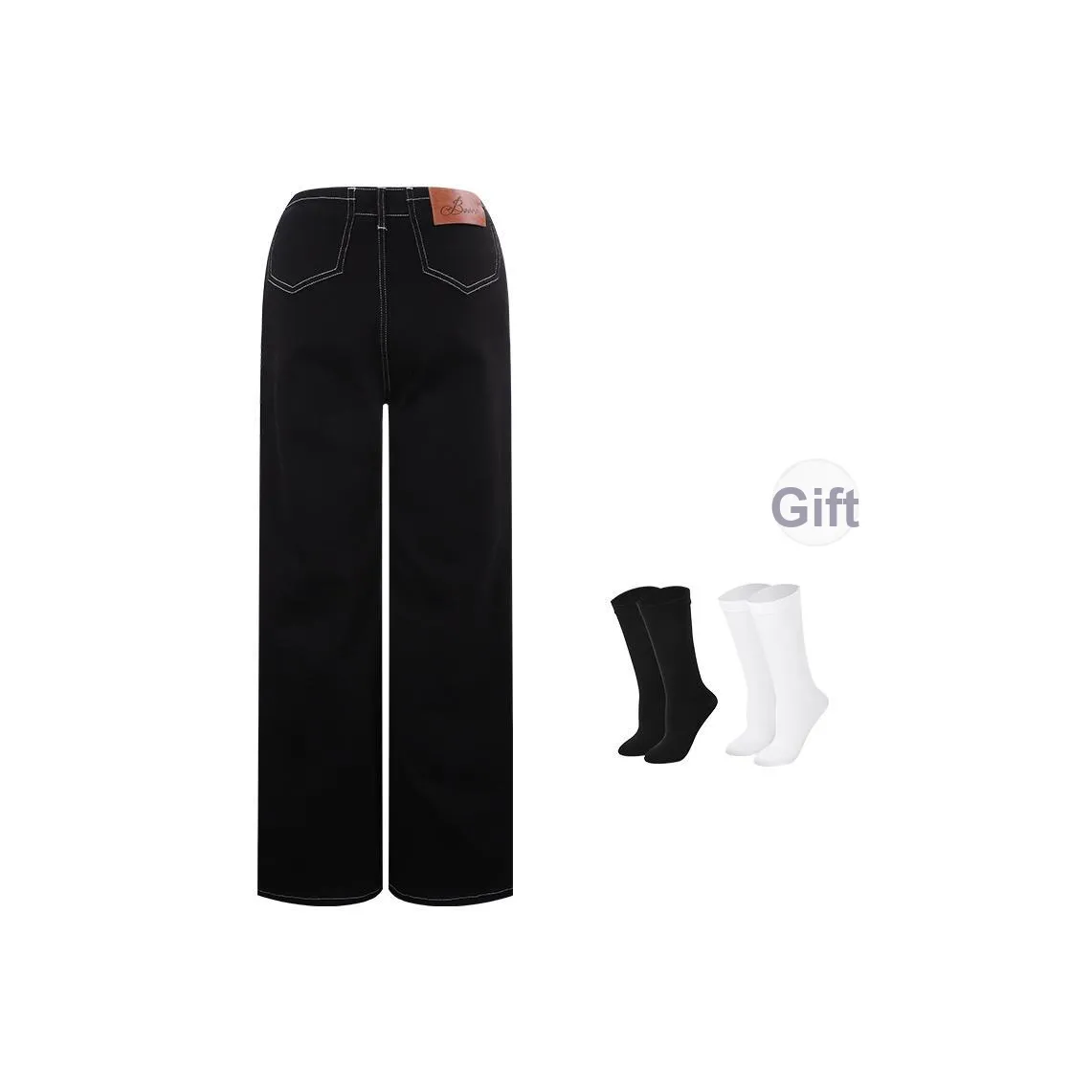 BSEVENI Черные Женские Джинсы