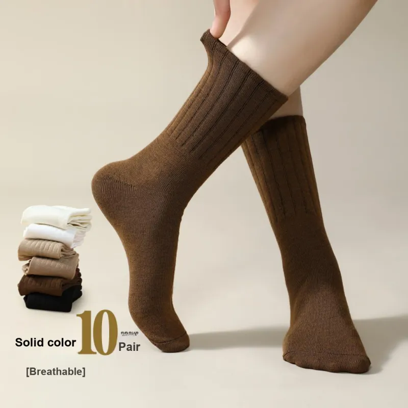 JUNEROSE Mid Calf Socks Women's 10 Pack Multicolor-1