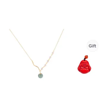 MUGONGZI Hetian Jade Necklaces Pale Greenish White Jade Women's