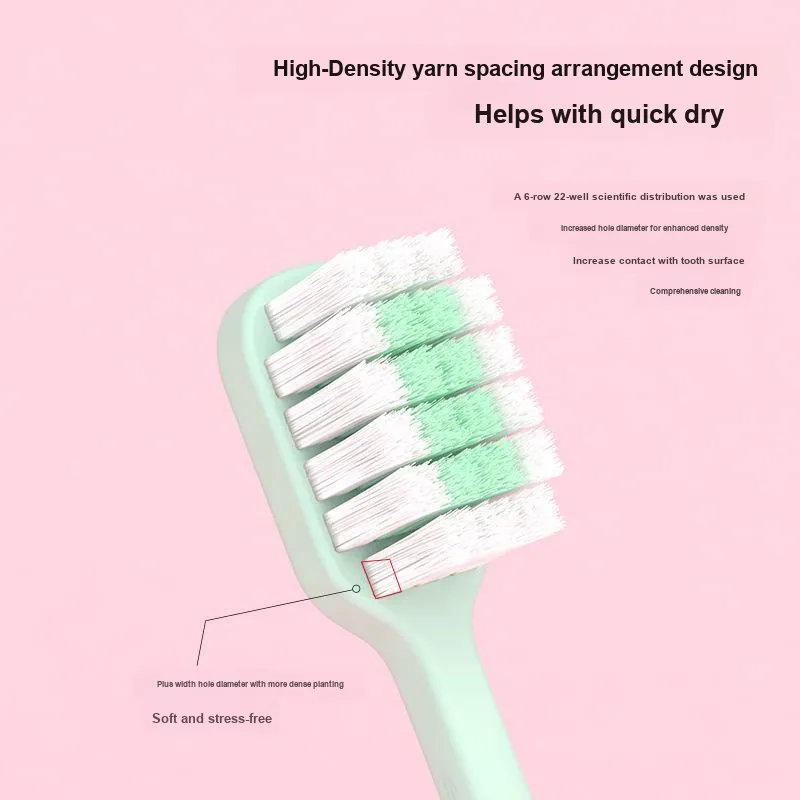MIKEMEIZHUANG Adults Soft Hair Wide Head Double-Sided Toothbrushes Oral Cleaning And Gum Protection-2
