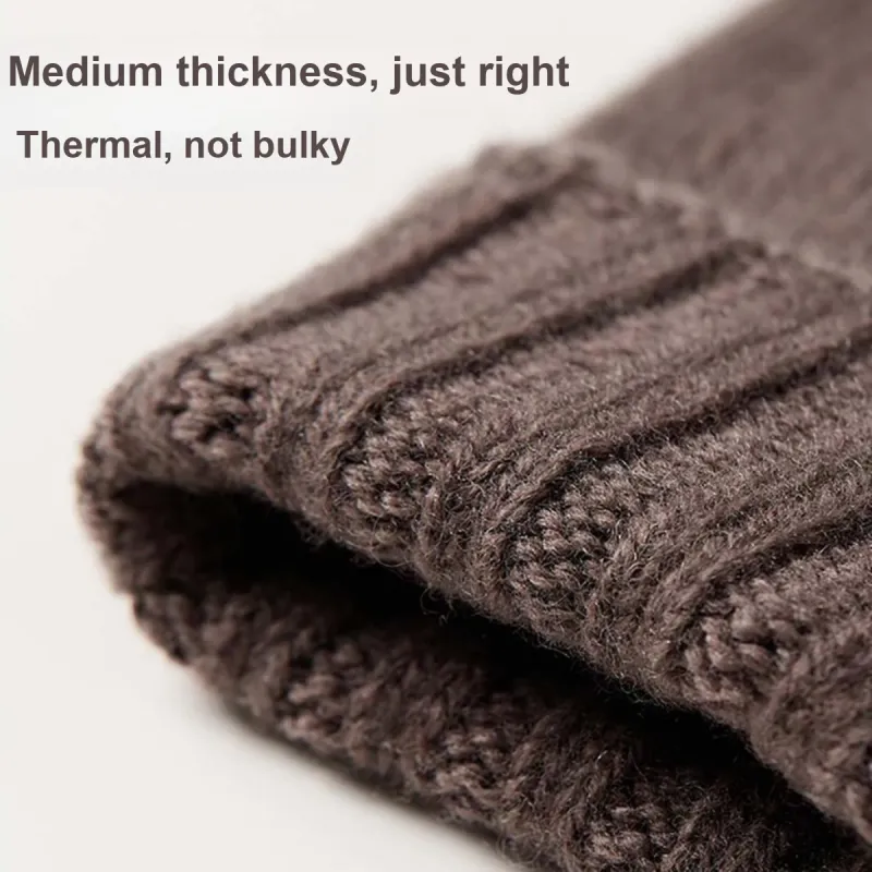 JIUMU Sheep Wool Knit Gloves Men's-2