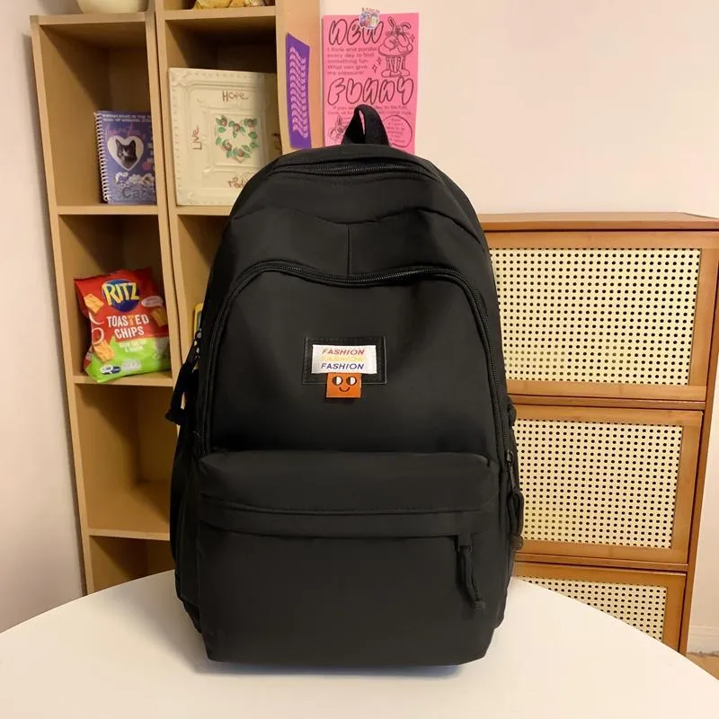 KAMLUI Nylon Backpacks Backpack Unisex Ecru/Black/Pink/Yellow/Blue-5