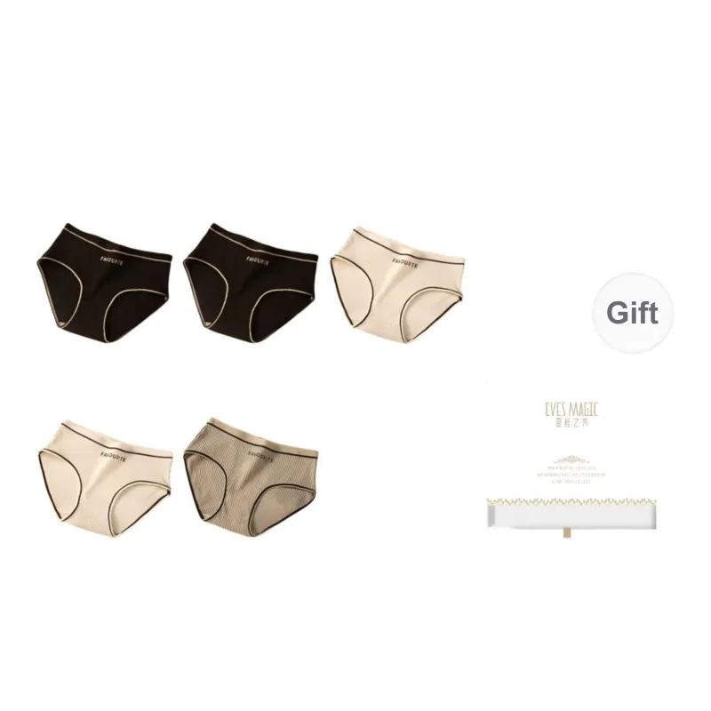 XIA.WA.ZHI.XIU Underpants Women's Shopping Bag 5 Pack-18