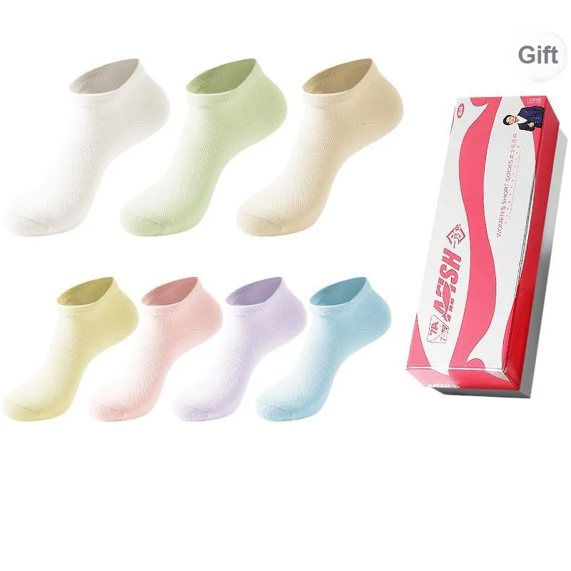 AFISH Mid Calf Socks Unisex 7 Pairs Gift Box Packaging-34