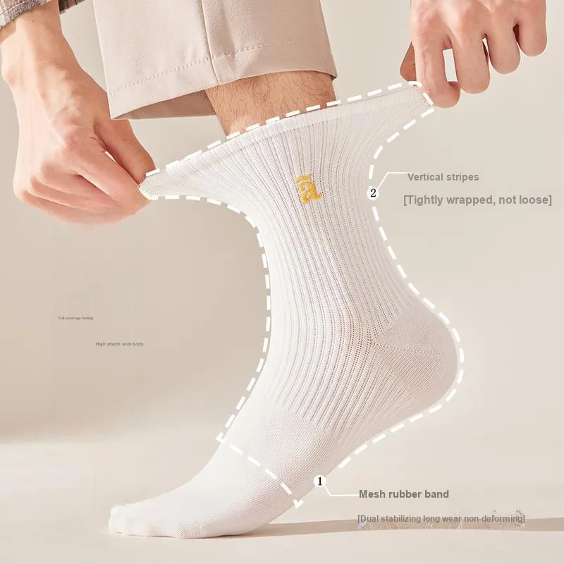 PLANDOO Mid Calf Socks Men's Box Of 3 Pairs-1