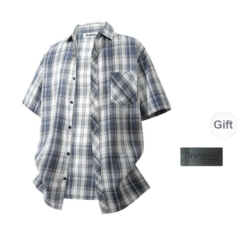 BRUMAIRE Shirt Unisex Light Blue Comes With Brooch-4