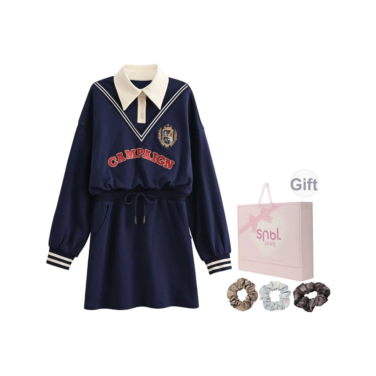 SNBL Длинное платье с длинным рукавом женское