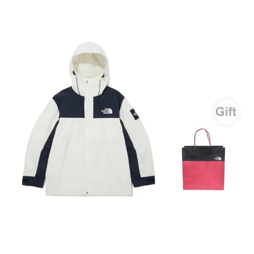 THE NORTH FACE Windbreaker Jackets Unisex Cream White+Gift Bag