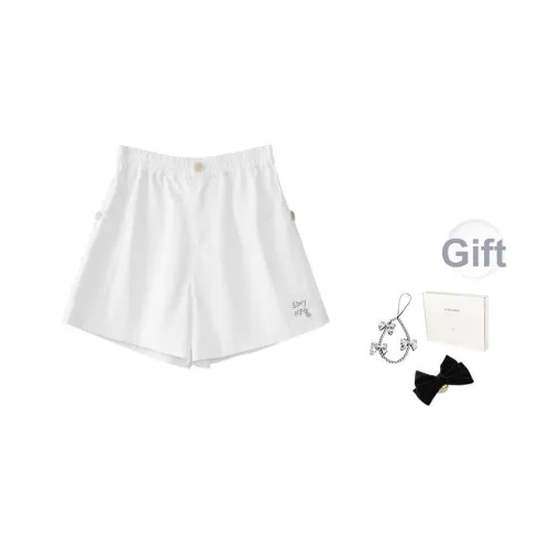 Fstudio Летний Корейский стиль Повседневный Вышивка 100% хлопок Универсальный Повседневные шорты Женские