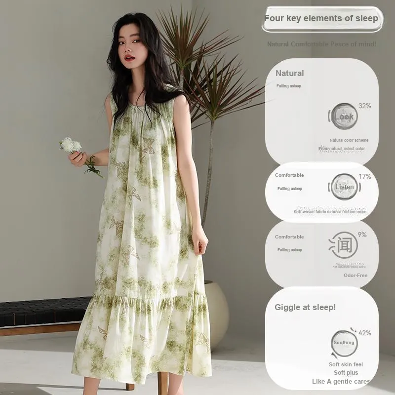 MIIOW Cool One Summer Series Nightgown Women's Light Green-1