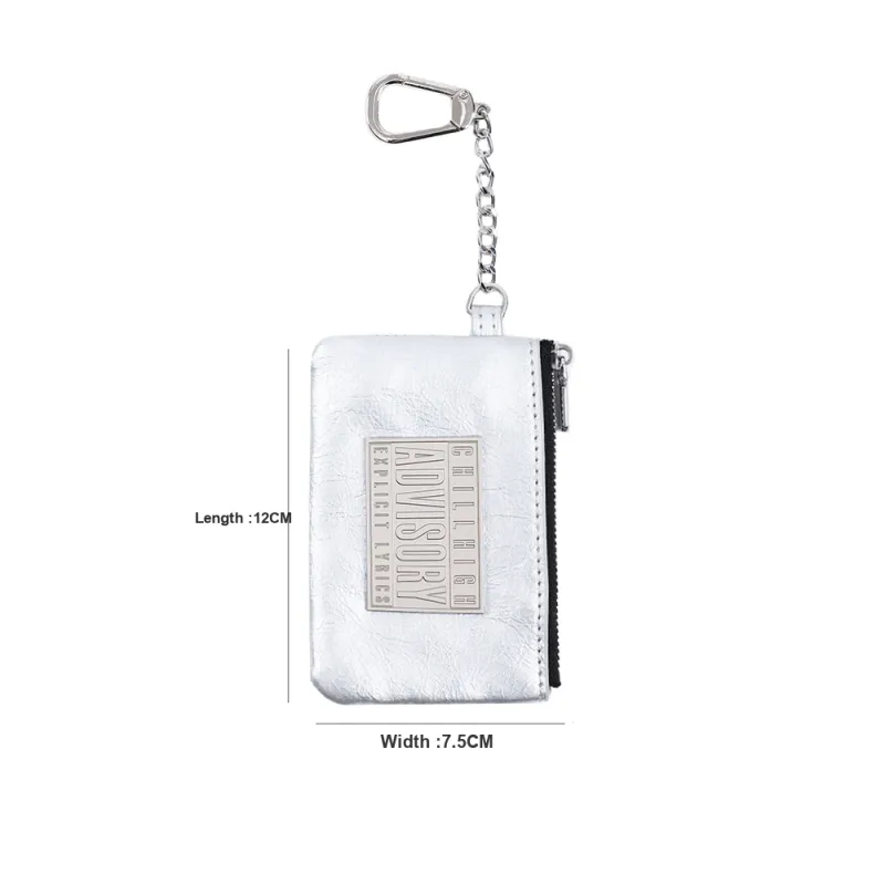 ChillHigh PU Coin Purse Unisex Black-9