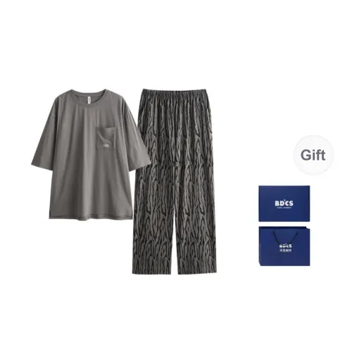 Peninsula City Pajama Set Men's Gift Box Set Dark Gray