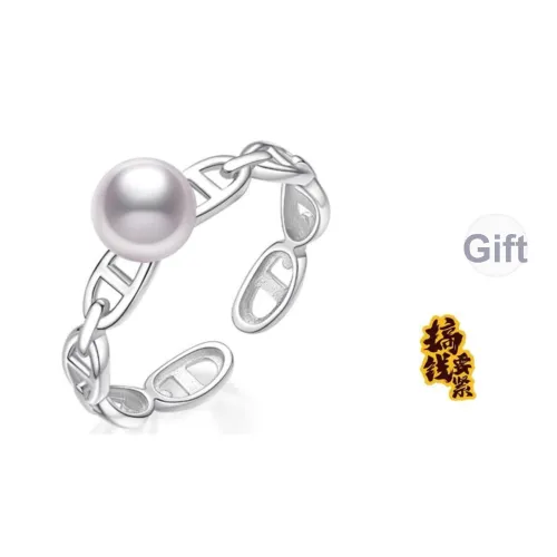 Luxury Beads Pearl Rings Women's