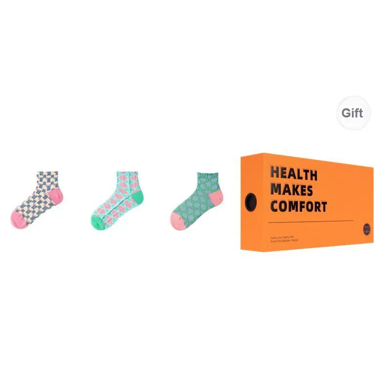 Vine Color Ankle Socks Women's 3 Pack-12