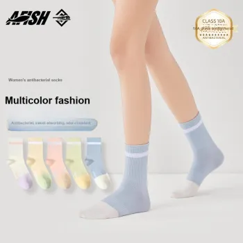 AFISH Mid Calf Socks Women's 5 Pack Shopping Bag