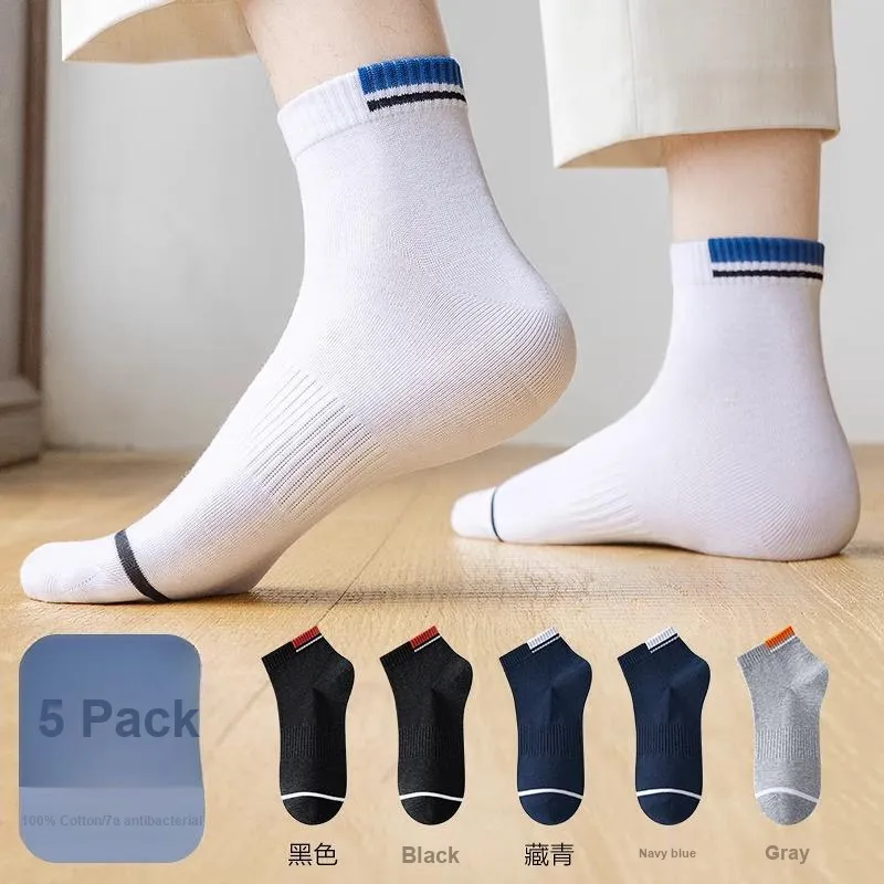 H YXIANG Mid Calf Socks Unisex 5 Pack-3
