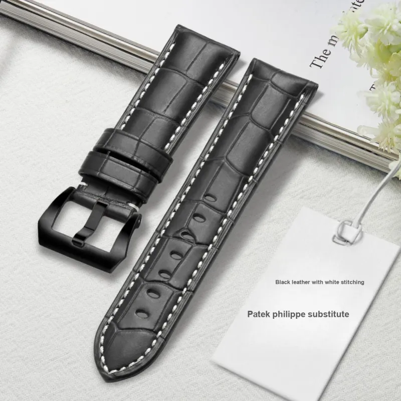 ZHISHENG Patek Philippe Compatibility Watch Band 24/26mm Interface Width Genuine Leather Material-7