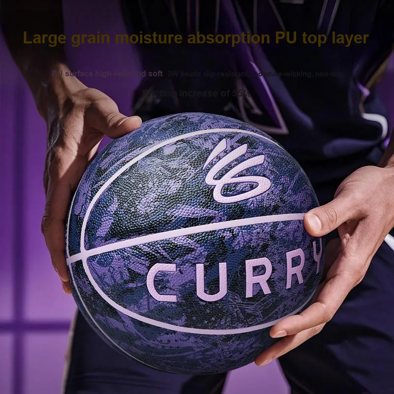 Under Armour CURRY 395 Pangu Collection PU Basketball Purple Collector's Level Size 7 Ball Training Competition Unisex-4
