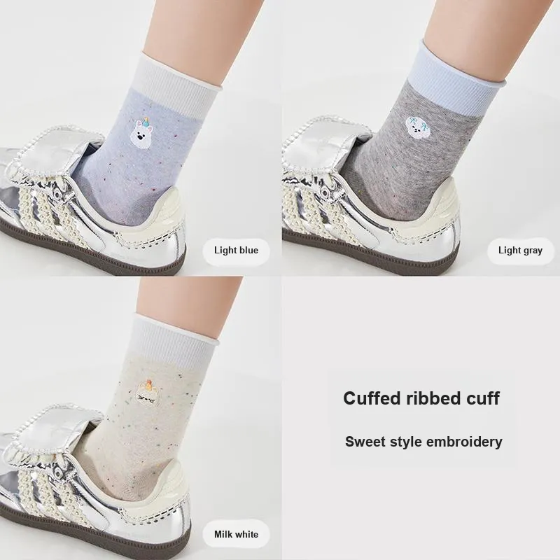 JIAZINI Mid Calf Socks Women's 3 Pack-14