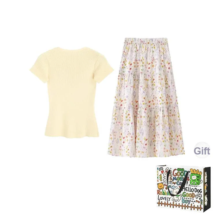 Dippanis Two Piece Skirt Sets Women's-1