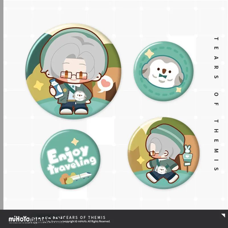 MIHOYO Book Of Undetermined Events Yoyo Time Collection Chibi Mini Tinplate Badge Set Badges-5