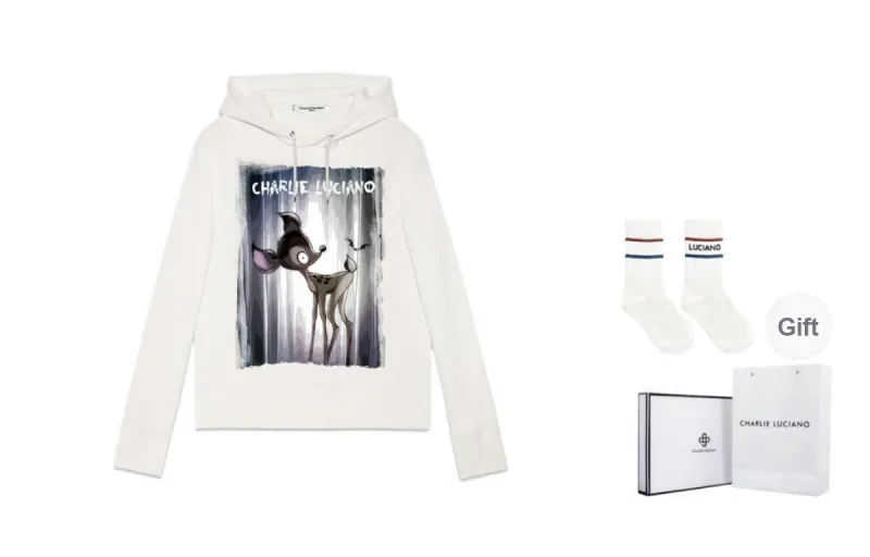 Charlie Luciano Sweatshirt Unisex White-6