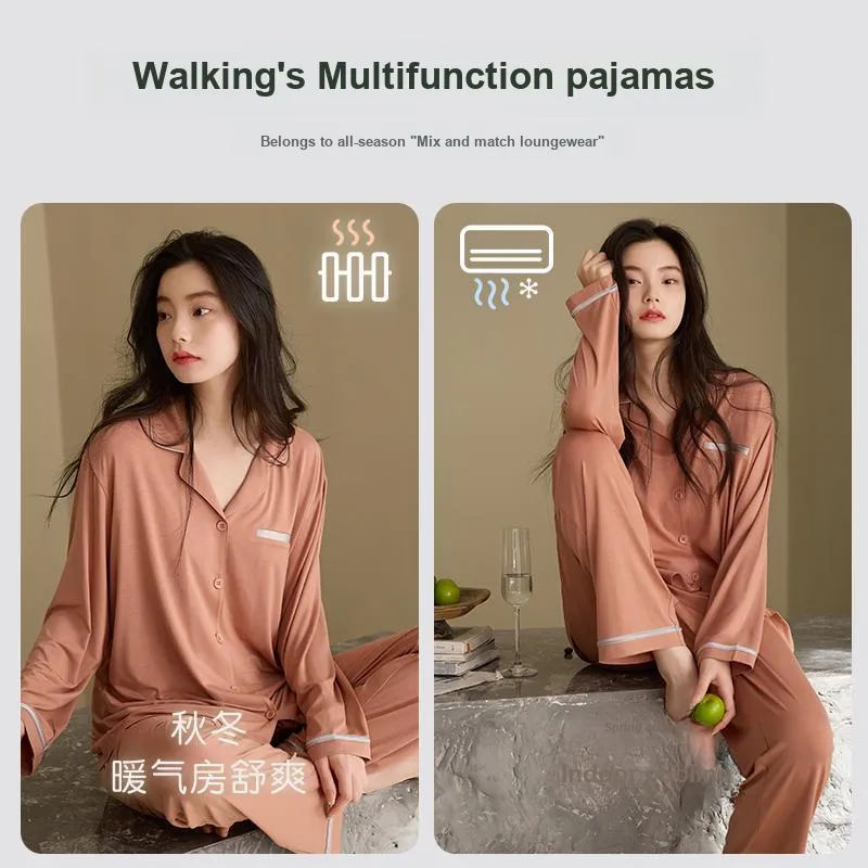 Xuan Liang Pajama Set Women's Misty Orange-3
