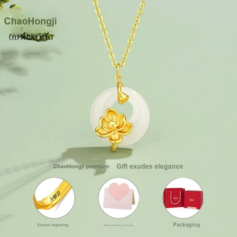 CHAOHONGJI Natural Chalcedony Necklaces Women's-2